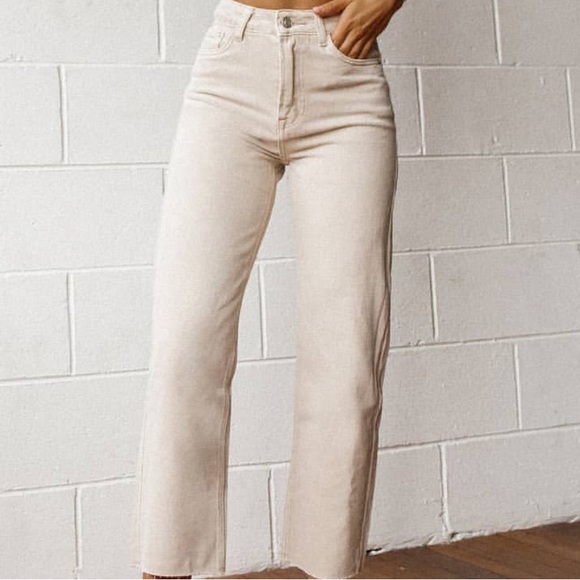 DISSH Tan Straight Leg Mom Jeans (XL) - Picture 1 of 4